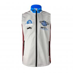 Custom Logo Design Men's Cotton Poly Zipper Softshell Vest for Running Sports Team