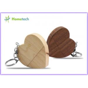 Eco-friendly wood Heart Shaped 5-15MB/S 8GB Company promotional hot gifts Walnu Wood USB Flash Drive
