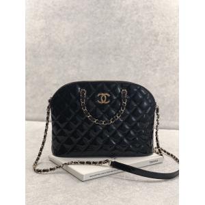 Small Chanel Patent Calfskin Shopping Bag With Retro Lady Style