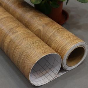 60cm*10m Wood Textured Thin Self Adhesive Plastic Film For Refurbished Furniture