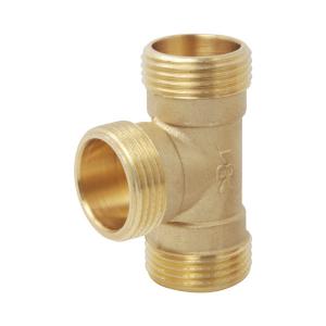 China 8mm 10mm Compression Tee  Brass Equal Tee MM supplier