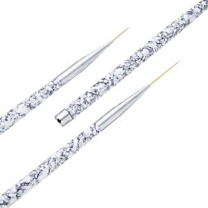 China Acrylic Handle Marble Crack Wire Drawing Pen 11/15/20mm DIY Nail Art Pen supplier