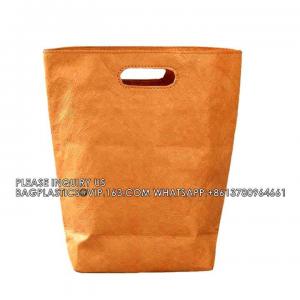 Tyvek DuPont Paper Vintage Kraft Paper Outgoing Shopping Handbag Printed LOGO Waterproof One Shoulder Bag
