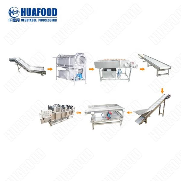 Automatic Vegetable Fruit Processing Line Pineapple Orange Processing Line Vegetables Wash Machine