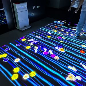 China Mobile Interactive Floor Projection System with 4000 Lumens Brightness and Multiplayer Operated Interactive Experience wholesale