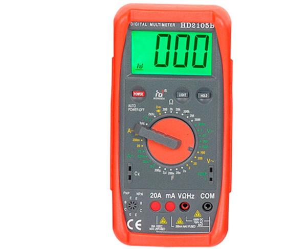 Portable commercial electronic digital multimeter with LCD screen