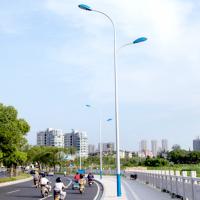 China Hot Dip Galvanised Steel Pole With LED Street Lights For Roadway on sale