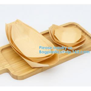 Finger Food - Bowls, "Boat" Biodegradable Wood Promotion - Party Wedding Supplies, 130mm Disposable Sushi/Salad/Dessert