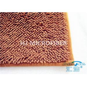 China Super Absorbent Brown Bath Mat Non Slip Bathroom Mats For Homes / Hotels supplier