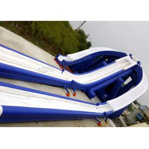 China 15m High Blue Outdoor Giant long Inflatable Water Slide blow out Trippo Slide supplier