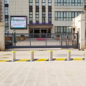 China Dia269mm Automatic Rising Bollards CNC Stainless Steel Pipe Bollards PVD supplier