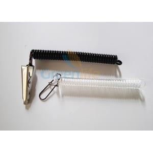 China Extendable Coil Strap With Alligator Clip / Simple Pin Customized Spring Coil Lanyard supplier