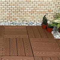 China Wood WPC Decking Tiles Rotproof Snap Together Wood Tiles Impact Resistant on sale