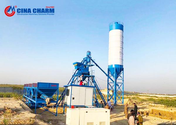 Planta de mezcla concreta libre de la fundación Hzs25 con la máquina de procesamiento por lotes por lotes PLD800