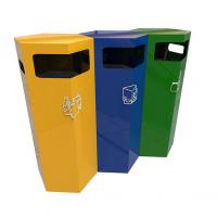 China Haoyida Outdoor Metal Trash Bin Contemporary Modular Recycling Bin Urban Street Park Waste Bin on sale