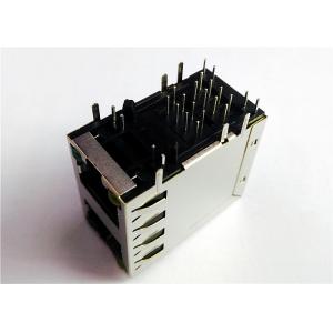 China 6368011-2 , 6368011-3 Dual Port 2X1 Stacked Rj45 Female Jack 8 POSITION supplier