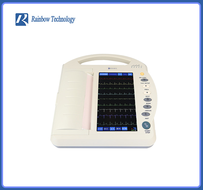 China Modes fonctionnants ECG de machine de 10 pouces de multiple coloré médical d'affichage à cristaux liquides pour des patients supplier