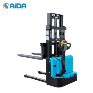 China Lead Acid  Full Electric Stacker battery pallet stacker Forklift Stand On High Efficiency supplier