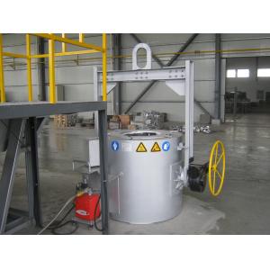 China Grey 1000KG Gas Crucible Industrial Aluminum Melting Furnace Equipment For LPD supplier