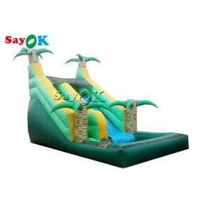 China Industrial Inflatable Water Slide Park Fire Proof Jungle Palm Tree Inflatable Pool Slide For Toddler supplier