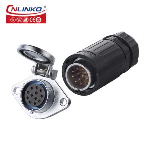 China CNLINKO 12 Pin Waterproof Bayonet Connector Cable M20 Plug Socket 12 Pin Circular Connector for CNC Milling Machine wholesale