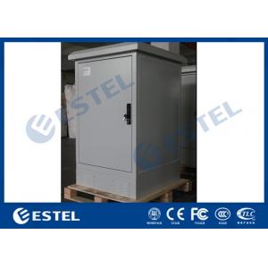 China Solid Structure Outdoor Telecom Cabinet IP55 Galvanized Steel With Front Rear Access supplier