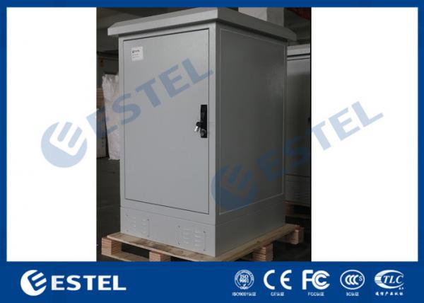 IP55 Galvanized Steel Single Wall Outdoor Telecom Cabinet With Front Rear Access