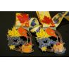 China Virtual Racing Or Running 10K Metal Award Medals 864*32mm Sublimated Ribbon Both Side wholesale