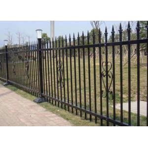 China Powder Coated Security Picket Tubular Steel Fence , Ornamental Fence Panels supplier