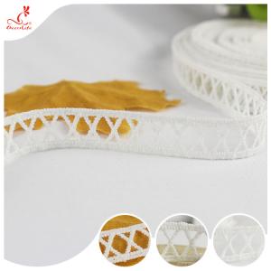 China Hollow Out Lace Trims Poly Chemical Lace Ribbon For Hats Shoes Home Textile supplier