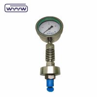 China 100mm Dial Size Pressure Gauge Bottom Connection 1.6% Accuracy on sale