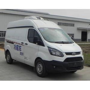 White Ford Transit Cargo Van Refrigerated Truck Gasoline 4×2