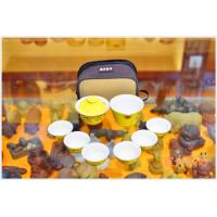 China Purple Clay Yixing Teapot Set With 6 Cups Personalized Home Use Yellow Color on sale