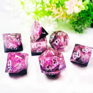 The heart of the ocean shiny color natural resin desktop game dice set