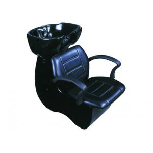 China Le shampooing noir de salon de fibre de verre préside la cuvette en céramique avec la largeur de 24,5 pouces supplier