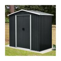 China Apex Roof Outdoor Metal Storage Shed 4x6ft 154cm With Sliding Door Air Vents on sale
