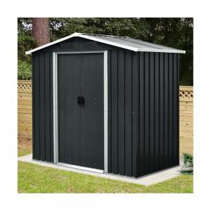 Apex Roof Outdoor Metal Storage Shed 4x6ft 154cm With Sliding Door Air Vents