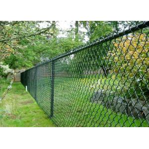 China Green Chain Link Mesh Fecing Size 100 ft Chain Link Fence For Construction supplier