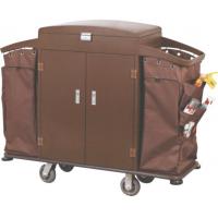 China Paint Coating Hotel Housekeeping Trolley With Lid And Lockable Door on sale