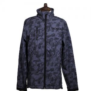 China Custom Printed Windproof Softshell Jacket Winter Sports Jacket Long Sleeve Full Zipper supplier