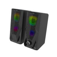 China Plug And Play Heavy Bass 2.0 PC Speakers DC 5V With RGB Lighting on sale