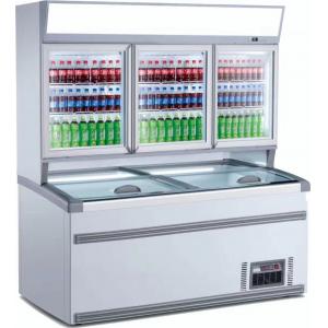 China Frozen Foods Sliding Door Restaurants Commercial Display Freezer supplier