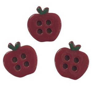 4 Hole Fancy Apple Shape Buttons 20L Use On DIY Shirt Sewing