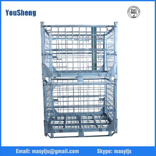 Storage cage/mesh box wire cage metal bin storage container for factory supplier