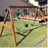 China A-Frame 2 soportes de revestimiento verde Swing Set soporte con hardware de montaje de trabajo pesado wholesale