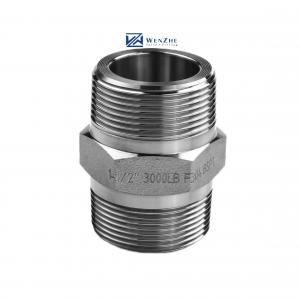 China SS304 316 316L High Pressure Forged Hex Nipple 300 bar Male Thread Equal/Reducing Nipple supplier
