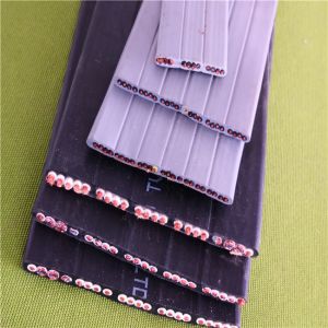China Flat Flexible Traveling Cable for Crane or Conveyor H07VVH6-F in Parrallel type with Black Jacket wholesale
