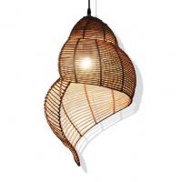 China Southeast Asia field snail design rattan chandelier pendant lamp on sale