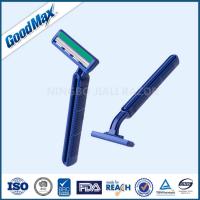 China Custom Logo Twin Blade Disposable Medical Razor With Lubricant Strip on sale