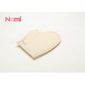 China Body Cleaning Viscose Hemp Bath Mitt Oval Shape Customized Size Eco - Friendly supplier